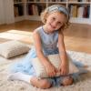 image:imageVIKITA Girls Summer Sleeveless Princess Tutu Dress for Birthday Party Wedding Flower Girl amp Celebrations Kids 310 YearsLight Blue