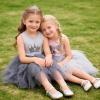 image:imageVIKITA Girls Summer Sleeveless Princess Tutu Dress for Birthday Party Wedding Flower Girl amp Celebrations Kids 310 YearsPink Gray