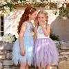 image:imageVIKITA Girls Summer Sleeveless Princess Tutu Dress for Birthday Party Wedding Flower Girl amp Celebrations Kids 310 YearsWhite Purple
