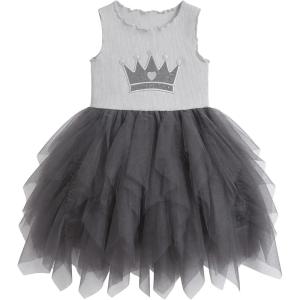 image:imageVIKITA Girls Summer Sleeveless Princess Tutu Dress for Birthday Party Wedding Flower Girl amp Celebrations Kids 310 YearsGray