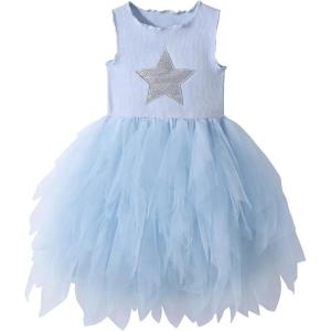 image:imageVIKITA Girls Summer Sleeveless Princess Tutu Dress for Birthday Party Wedding Flower Girl amp Celebrations Kids 310 YearsLight Blue