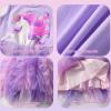 image:imageVIKITA Girls Summer Sleeveless Tutu Dress Cotton Top Colorful Tulle Skirt for Birthday Wedding Flower Girl 312 YearsPurple