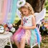image:imageVIKITA Girls Summer Sleeveless Tutu Dress Cotton Top Colorful Tulle Skirt for Birthday Wedding Flower Girl 312 YearsWhite
