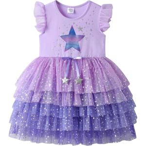 image:imageVIKITA Toddler Flower Girl Dress Summer Sleeveless Polyester Tutu Dresses for Girls 37 Years KneeLengthSh4828