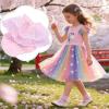 image:imageLittle Girls Rainbow Socks  3 Pairs Ruffle Lace Socks with Mesh Cotton Ankle Socks for 212 YearsPink