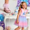 image:imageLittle Girls Rainbow Socks  3 Pairs Ruffle Lace Socks with Mesh Cotton Ankle Socks for 212 YearsPink
