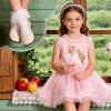 image:imageLittle Girls Rainbow Socks  3 Pairs Ruffle Lace Socks with Mesh Cotton Ankle Socks for 212 YearsWhite