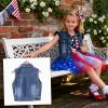 image:imageVIKITA Denim Vest for Toddler Girls Light Wash Sleeveless Casual Summer Vintage Jean Vest Layering Jacket