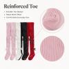 image:imageVIKITA Girls Ribbed Tights with Bow  Soft Daily Knitted LeggingsWhite