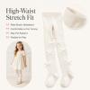 image:imageVIKITA Girls Ribbed Tights with Bow  Soft Daily Knitted LeggingsWhite