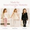 image:imageVIKITA Girls Ribbed Tights with Bow  Soft Daily Knitted LeggingsWhite