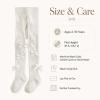 image:imageVIKITA Girls Ribbed Tights with Bow  Soft Daily Knitted LeggingsWhite