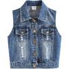 image:imageVIKITA Denim Vest for Toddler Girls Light Wash Sleeveless Casual Summer Vintage Jean Vest Layering Jacket