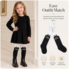 image:imageVIKITA Girls tights Cotton Leggings in Spring fall winter stripe socks for girls 38 yearsBlack White
