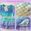 image:imageVIKITA Girls Tutu Dress Sleeveless Birthday Party Outfit for Girls 312 Years Summer Layered Tulle DressBlue Green
