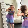 image:imageVIKITA Girls Tutu Dress Sleeveless Birthday Party Outfit for Girls 312 Years Summer Layered Tulle DressBlue Purple