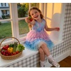 image:imageVIKITA Girls Tutu Dress Sleeveless Birthday Party Outfit for Girls 312 Years Summer Layered Tulle DressGreen