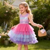 image:imageVIKITA Girls Tutu Dress Sleeveless Birthday Party Outfit for Girls 312 Years Summer Layered Tulle DressPink