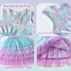 image:imageVIKITA Girls Tutu Dress Sleeveless Birthday Party Outfit for Girls 312 Years Summer Layered Tulle DressPurple Green