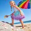image:imageVIKITA Girls Tutu Dress Sleeveless Birthday Party Outfit for Girls 312 Years Summer Layered Tulle DressPurple Green