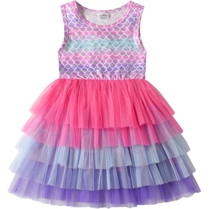 image:imageVIKITA Girls Tutu Dress Sleeveless Birthday Party Outfit for Girls 312 Years Summer Layered Tulle DressPink