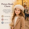 image:imageVIKITA Girls Winter Beret Hat  Toddler Soft Warm Wool ArtistCap for Kid Ages 28 Fall Winter Outfit AccessoryBeige