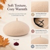 image:imageVIKITA Girls Winter Beret Hat  Toddler Soft Warm Wool ArtistCap for Kid Ages 28 Fall Winter Outfit AccessoryBeige