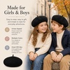 image:imageVIKITA Girls Winter Beret Hat  Toddler Soft Warm Wool ArtistCap for Kid Ages 28 Fall Winter Outfit AccessoryBlack