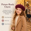 image:imageVIKITA Girls Winter Beret Hat  Toddler Soft Warm Wool ArtistCap for Kid Ages 28 Fall Winter Outfit AccessoryBurgundy
