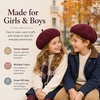 image:imageVIKITA Girls Winter Beret Hat  Toddler Soft Warm Wool ArtistCap for Kid Ages 28 Fall Winter Outfit AccessoryBurgundy