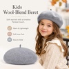 image:imageVIKITA Girls Winter Beret Hat  Toddler Soft Warm Wool ArtistCap for Kid Ages 28 Fall Winter Outfit AccessoryGray