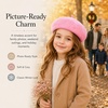 image:imageVIKITA Girls Winter Beret Hat  Toddler Soft Warm Wool ArtistCap for Kid Ages 28 Fall Winter Outfit AccessoryPink
