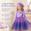 image:imageVIKITA Girls Winter Beret Hat  Toddler Soft Warm Wool ArtistCap for Kid Ages 28 Fall Winter Outfit AccessoryPurple