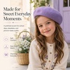 image:imageVIKITA Girls Winter Beret Hat  Toddler Soft Warm Wool ArtistCap for Kid Ages 28 Fall Winter Outfit AccessoryPurple