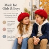 image:imageVIKITA Girls Winter Beret Hat  Toddler Soft Warm Wool ArtistCap for Kid Ages 28 Fall Winter Outfit AccessoryRed