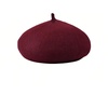 image:imageVIKITA Girls Winter Beret Hat  Toddler Soft Warm Wool ArtistCap for Kid Ages 28 Fall Winter Outfit AccessoryBurgundy