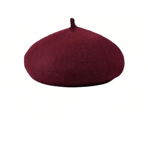 image:imageVIKITA Girls Winter Beret Hat  Toddler Soft Warm Wool ArtistCap for Kid Ages 28 Fall Winter Outfit AccessoryBurgundy
