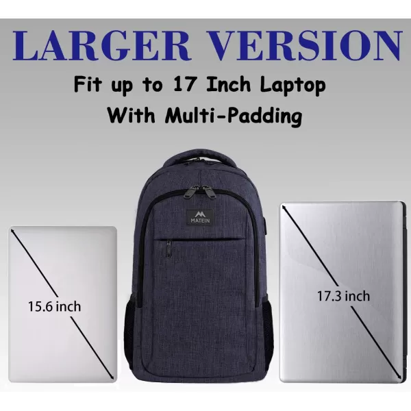 MATEIN 156 inch Laptop Backpack Cute Slim Computer Travel Backpack with USB Port Carry On Casual Daypack Bag Gifts for Women Teacher Nurse PinkNavy Blue