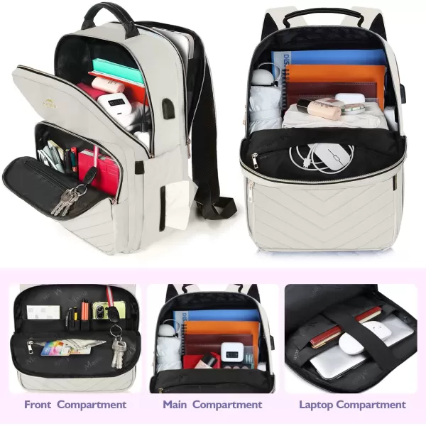 MATEIN 17 Inch Laptop Backpack Womens Travel Laptop Backpack with RFID Pocket Large Water Resistant College Teacher Nurse Work Bag Lightweight Daypack Computer Bagpack with USB Charging Port PurpleWhite