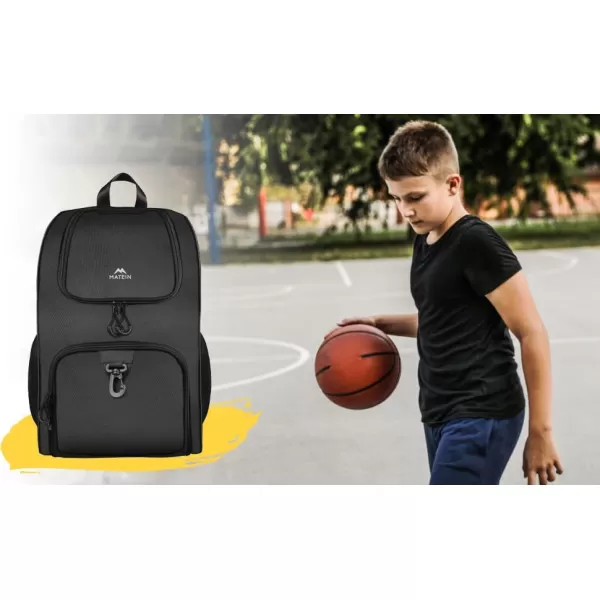 MATEIN Basketball Bag Durable Soccer Bag with Ball Holder amp Shoe Compartment Large Basketball Backpack for Training Equipment Water Resistant Sports Ball Bags Fits Volleyball Football ColorfulBlack