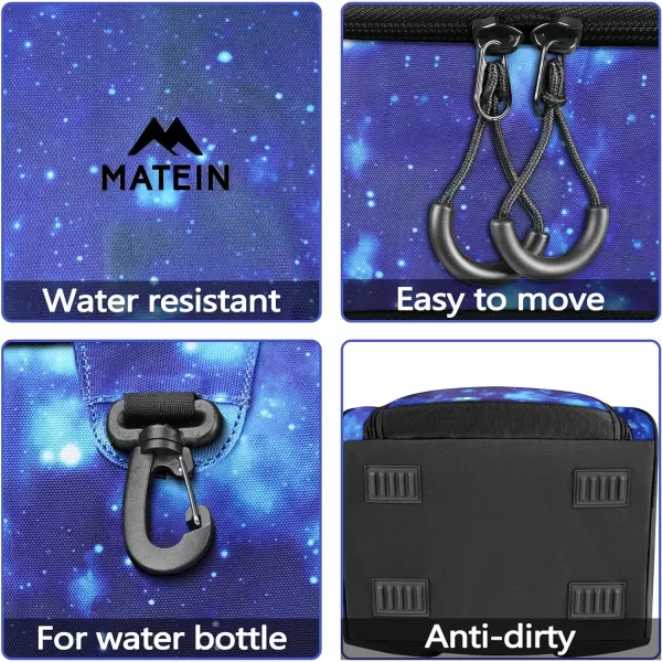 MATEIN Basketball Bag Durable Soccer Bag with Ball Holder amp Shoe Compartment Large Basketball Backpack for Training Equipment Water Resistant Sports Ball Bags Fits Volleyball Football ColorfulGalaxy Blue