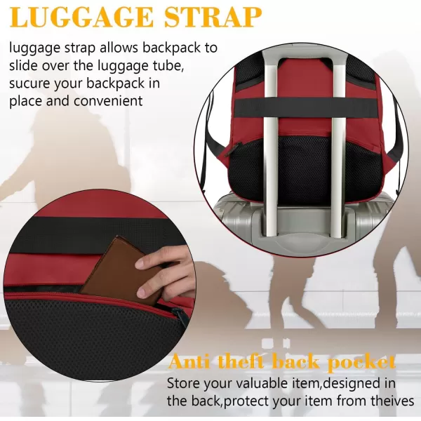 MATEIN Beige Laptop Backpack 156 Inch Lightweight Sturdy Bag for College Supplies with USB Charging Port Water Resistant Anti Theft Travel Computer Daypack Fashion Work Nurse Bag Gift for WomenViva Magenta