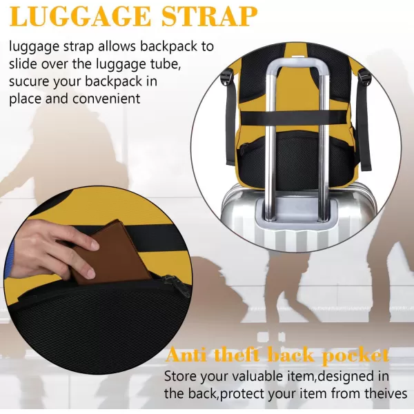 MATEIN Beige Laptop Backpack 156 Inch Lightweight Sturdy Bag for College Supplies with USB Charging Port Water Resistant Anti Theft Travel Computer Daypack Fashion Work Nurse Bag Gift for WomenBright Yellow