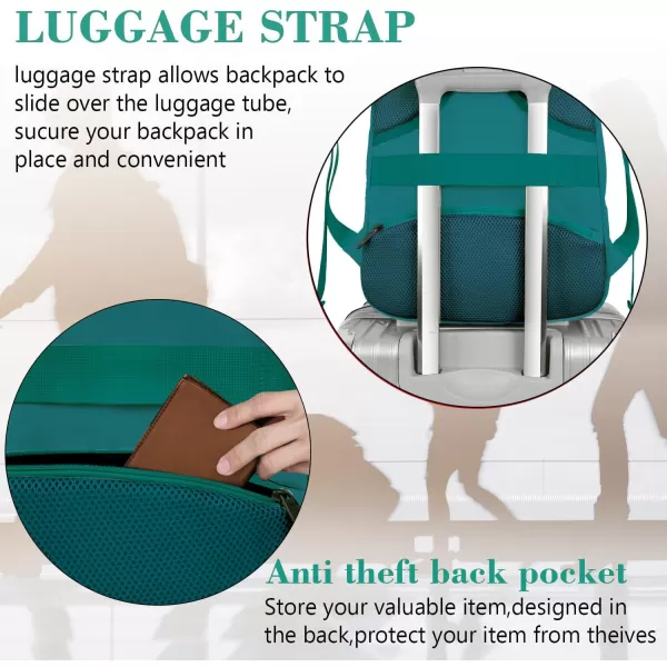 MATEIN Beige Laptop Backpack 156 Inch Lightweight Sturdy Bag for College Supplies with USB Charging Port Water Resistant Anti Theft Travel Computer Daypack Fashion Work Nurse Bag Gift for WomenPeacock Blue