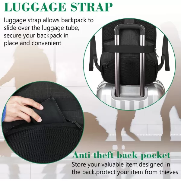 MATEIN Beige Laptop Backpack 156 Inch Lightweight Sturdy Bag for College Supplies with USB Charging Port Water Resistant Anti Theft Travel Computer Daypack Fashion Work Nurse Bag Gift for WomenBlack Charcoal
