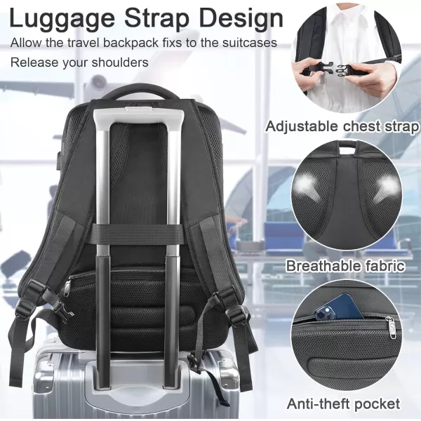 MATEIN Carry on Backpack for Airplanes 17 inch Travel Backpack with USB Charging Port for Women Light Flight Approved Suitcase Backpacks Overnight Bag for Business College Travel BeigeBlack