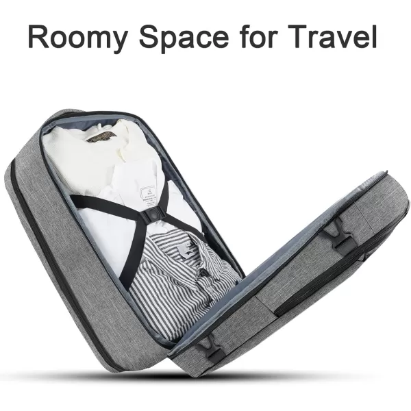 MATEIN Carry on Backpack for Airplanes 17 inch Travel Backpack with USB Charging Port for Women Light Flight Approved Suitcase Backpacks Overnight Bag for Business College Travel BeigeGrey