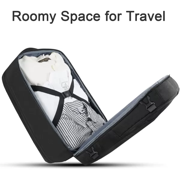 MATEIN Carry on Backpack for Airplanes 17 inch Travel Backpack with USB Charging Port for Women Light Flight Approved Suitcase Backpacks Overnight Bag for Business College Travel BeigeBlack