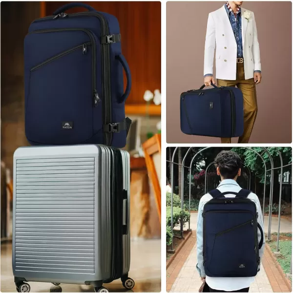 MATEIN Carry on Backpack for Women 40L Heavy Duty Travel Backpack Airplane Approved Expandable Simple Fashion Backpack for Women Frequent Traveler Gifts Light PurpleXXLarge Blue