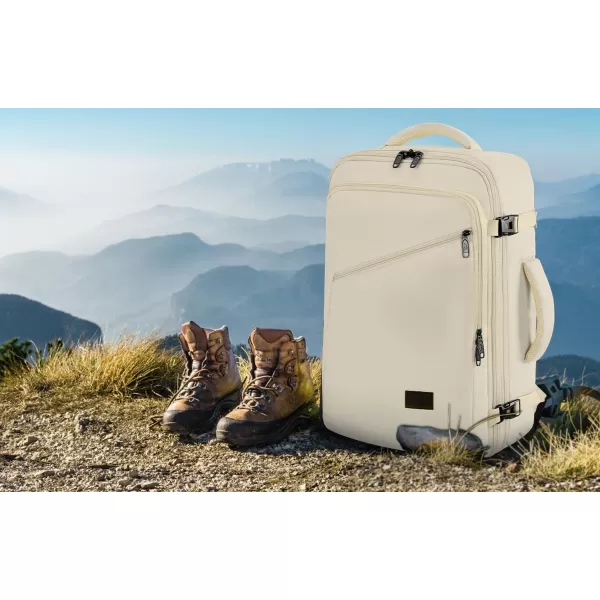 MATEIN Carry on Backpack for Women 40L Heavy Duty Travel Backpack Airplane Approved Expandable Simple Fashion Backpack for Women Frequent Traveler Gifts Light PurpleXXLarge Light Beige